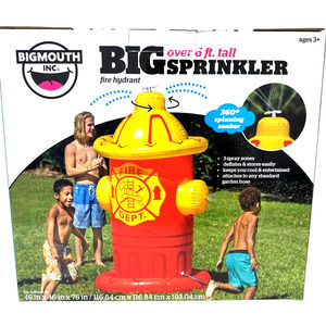 BigMouth Giant [76"H x 46"D] Inflatable Fire Hydrant Backyard Water Sprinkler
